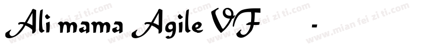 Ali mama Agile VF字体字体转换